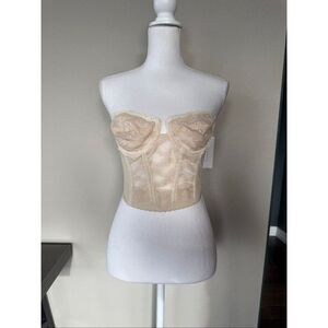 Backless by Young Smoothie Vintage Nude Lace Corset 34B
